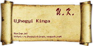 Ujhegyi Kinga névjegykártya